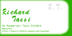 richard tassi business card